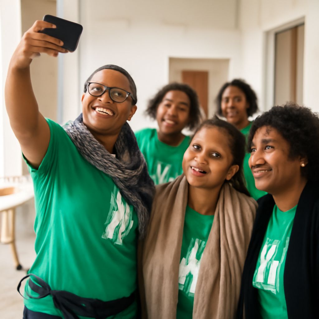 Volunteer day activities for students and church roles